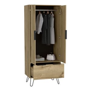 Closet Ali, Café claro y Wengue, 2 puertas 1 Cajonera MAI