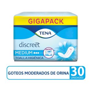 Toallas Higienicas Tena Discreet Medium X 30Und