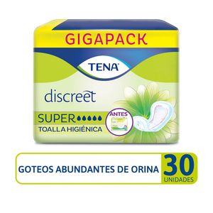 Toallas Higienicas Tena Discreet Super X 30Und