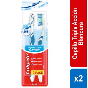 Cepillo Dental Colgate Triple Accion Blancura Medio X 2Und