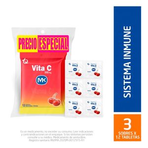 Oferta Vita C Mk 500Mg X 12Tabletas Pague 2 Lleve 3