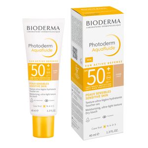 Protector Solar Toque Seco Para Piel Normal A Mixta Bioderma Photoderm Aquafluide Claro Spf 50 + X 40ml