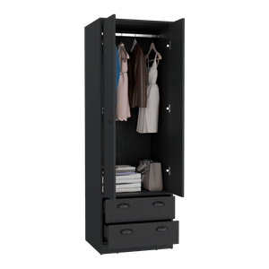 Closet Dulis, Wengue, con dos puertas batientes y dos cajones ZF