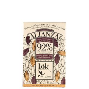 Barra Chocolate Oscuro Lok Alianza 92% X 85G