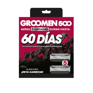 Repuesto Maquina Afeitar Groomen 500 X 2 Repuestos
