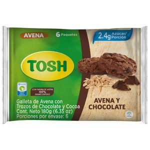 Galleta Tosh Avena Y Chocolate X 180g X 6Und